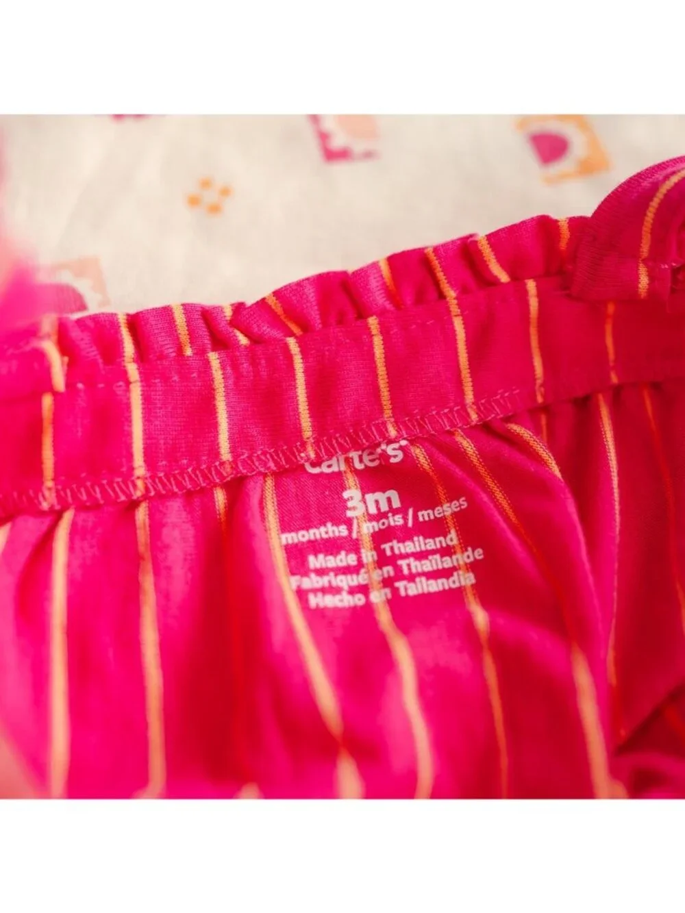 Carter’s Baby Girl 3M Pink Striped Dress & Chambray Bloomers Set NWT